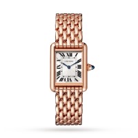 Relógio Cartier Tank Louis Cartier Pequeno de Corda Manual em Ouro Rosa WGTA0023
