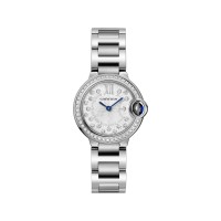 Cartier Ballon Bleu de Cartier Relógio com movimento de quartzo de 28 mm Aço W4BB0034 Cartier Ballon Bleu de Cartier Relógio com movimento de quartzo de 28 mm Aço W4BB0034