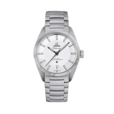 Relógio masculino Omega Constellation Globemaster 39mm na cor prata O13030392102001
