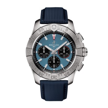 Relógio masculino Breitling Avenger Chronograph B01 44mm com pulseira de couro azul AB0147101C1X1 Relógio masculino Breitling Avenger Chronograph B01 44mm com pulseira de couro azul AB0147101C1X1