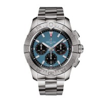 Relógio masculino Breitling Avenger Chronograph B01 44mm em aço inoxidável azul AB0147101C1A1 Relógio masculino Breitling Avenger Chronograph B01 44mm em aço inoxidável azul AB0147101C1A1