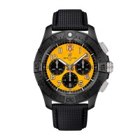 Relógio masculino Breitling Avenger B01 Chronograph 44mm Night Mission, preto e amarelo, com pulseira de couro (SB0147101I1X2) Relógio masculino Breitling Avenger B01 Chronograph 44mm Night Mission, preto e amarelo, com pulseira de couro (SB0147101I1X2)