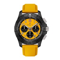 Relógio masculino Breitling Avenger B01 Chronograph 44mm Night Mission com pulseira de couro amarela SB0147101I1X1 Relógio masculino Breitling Avenger B01 Chronograph 44mm Night Mission com pulseira de couro amarela SB0147101I1X1