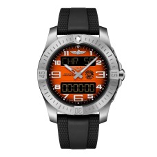 Relógio masculino Breitling Aerospace B70 Orbiter 25th Anniversary 43mm com pulseira de borracha laranja EB70101A1O1S1 Relógio masculino Breitling Aerospace B70 Orbiter 25th Anniversary 43mm com pulseira de borracha laranja EB70101A1O1S1