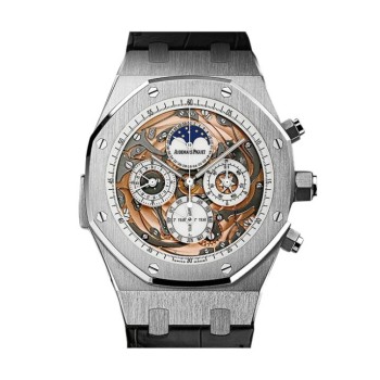 Réplica do relógio masculino Audemars Piguet Royal Oak com mostrador esqueleto e mecanismo automático, modelo 26065BC.OO.D002CR.01