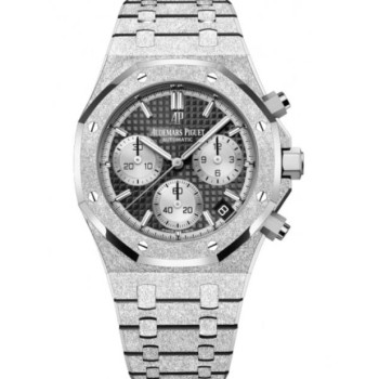 Relógio Audemars Piguet Royal Oak Frosted Gold Automatic Chronograph White Gold 41mm Black 26239BC.GG.1224BC.02