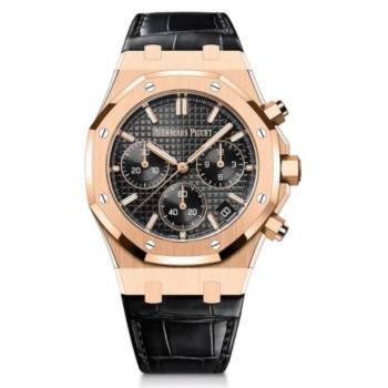 Relógio Audemars Piguet Royal Oak Cronógrafo Automático em ouro rosa 41 mm com mostrador preto 26240OR.OO.D002CR.01