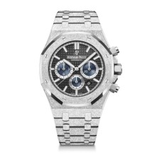 Audemars Piguet Royal Oak Cronógrafo Automático 41 em Ouro Branco Fosco Edição Limitada 26331BC.GG.1224BC.03