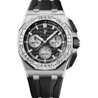 Relógio Audemars Piguet Royal Oak Offshore Cronógrafo Automático em Ouro Branco com Luneta de Diamantes e Mostrador Preto 43mm 26424BC.ZZ.D002CA.01 Relógio Audemars Piguet Royal Oak Offshore Cronógrafo Automático em Ouro Branco com Luneta de Diamantes e Mostrador Preto 43mm 26424BC.ZZ.D002CA.01
