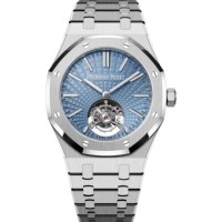 Relógio Audemars Piguet Royal Oak Automático Tourbillon Voador Platina 41mm Azul Claro 26530PT.OO.1220PT.01