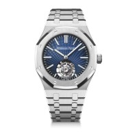Réplica do Audemars Piguet Royal Oak Auto-Winding Flying Tourbillon em aço inoxidável azul 26530ST.OO.1220ST.01