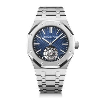 Réplica do Audemars Piguet Royal Oak Auto-Winding Flying Tourbillon em aço inoxidável azul 26530ST.OO.1220ST.01