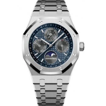 Relógio Audemars Piguet Royal Oak Calendário Perpétuo Titânio 41mm Azul 26574TI.OO.1220TI.01