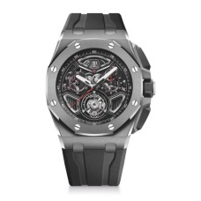 Réplica do Audemars Piguet Royal Oak Offshore Cronógrafo Tourbillon Voador Automático em Titânio Edição Limitada 26622TI.GG.D002CA.01
