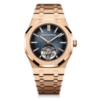 Relógio Audemars Piguet Royal Oak Automático Tourbillon Voador em ouro rosa 41 mm Azul 26730OR.OO.1320OR.01