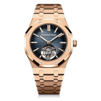 Relógio Audemars Piguet Royal Oak Automático Tourbillon Voador em ouro rosa 41 mm Azul 26730OR.OO.1320OR.01