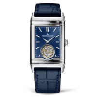 Relógio Jaeger-LeCoultre Reverso Tribute Tourbillon Platinum com mostrador azul 3926480 Relógio Jaeger-LeCoultre Reverso Tribute Tourbillon Platinum com mostrador azul 3926480