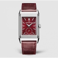 Relógio Jaeger-LeCoultre Reverso Tribute Small Seconds em aço inoxidável com mostrador vermelho 397846J Relógio Jaeger-LeCoultre Reverso Tribute Small Seconds em aço inoxidável com mostrador vermelho 397846J