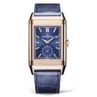 Relógio Jaeger-LeCoultre Reverso Tribute Duoface Fagliano em ouro rosa com mostrador azul 398258J Relógio Jaeger-LeCoultre Reverso Tribute Duoface Fagliano em ouro rosa com mostrador azul 398258J