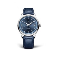 Relógio Jaeger-LeCoultre Master Control Date em aço inoxidável com mostrador azul 4018480 Relógio Jaeger-LeCoultre Master Control Date em aço inoxidável com mostrador azul 4018480