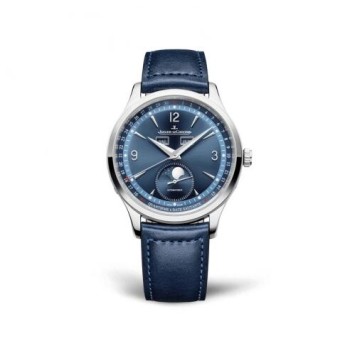 Relógio Jaeger-LeCoultre Master Control Calendar em aço inoxidável com mostrador azul, modelo 4148480 Relógio Jaeger-LeCoultre Master Control Calendar em aço inoxidável com mostrador azul, modelo 4148480