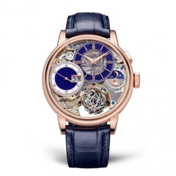 Relógio Jaeger-LeCoultre Master Grande Tradition Gyrotourbillon 3 em ouro rosa com mostrador azul 5032441 Relógio Jaeger-LeCoultre Master Grande Tradition Gyrotourbillon 3 em ouro rosa com mostrador azul 5032441