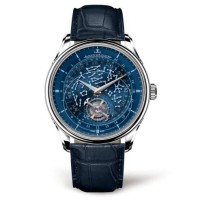 Relógio Jaeger-LeCoultre Master Grande Tradition Tourbillon Celeste em ouro branco com mostrador azul, modelo 5273480 Relógio Jaeger-LeCoultre Master Grande Tradition Tourbillon Celeste em ouro branco com mostrador azul, modelo 5273480