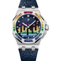Relógio Audemars Piguet Royal Oak Offshore Selfwinding-Music Edition em ouro branco 37mm com mostrador azul 77601BC.YY.D343CA.01 Relógio Audemars Piguet Royal Oak Offshore Selfwinding-Music Edition em ouro branco 37mm com mostrador azul 77601BC.YY.D343CA.01