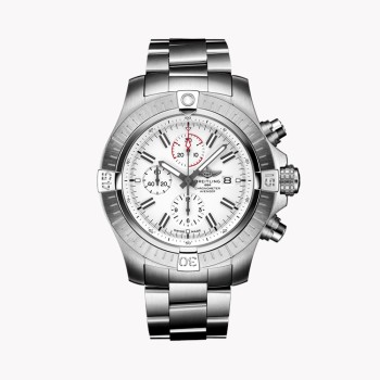 Réplica do Breitling Super Avenger Cronógrafo Automático Mostrador Branco Masculino A133751A1A1A1 Réplica do Breitling Super Avenger Cronógrafo Automático Mostrador Branco Masculino A133751A1A1A1