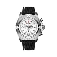 Réplica do Breitling Super Avenger Chronograph 48 Limited Edition com mostrador branco e pulseira de couro antracite, modelo masculino A133751A1A1X1 Réplica do Breitling Super Avenger Chronograph 48 Limited Edition com mostrador branco e pulseira de couro antracite, modelo masculino A133751A1A1X1