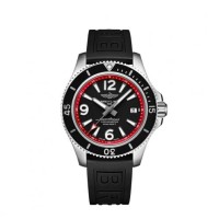 Relógio Breitling Superocean 42 em aço inoxidável com mostrador preto e vermelho A17366D71B2S1 Relógio Breitling Superocean 42 em aço inoxidável com mostrador preto e vermelho A17366D71B2S1