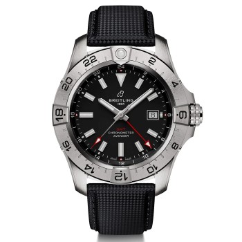 Relógio masculino Breitling Avenger Automático GMT 44mm com pulseira de couro preta A32320101B1X1 Relógio masculino Breitling Avenger Automático GMT 44mm com pulseira de couro preta A32320101B1X1