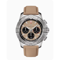 Relógio masculino Breitling Avenger B01 Chronograph 44mm com pulseira de couro bege AB0147101A1X1 Relógio masculino Breitling Avenger B01 Chronograph 44mm com pulseira de couro bege AB0147101A1X1
