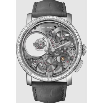 Réplica Cartier Rotonde De Cartier Repetidor de Minutos Misterioso Turbilhão Duplo HPI01401