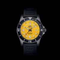 Réplica do Breitling Superocean Automático 46 em Aço Preto 46mm com Mostrador Amarelo M17368D71I1S2