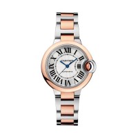 Relógio feminino Cartier Ballon Bleu 33 mm em aço inoxidável e ouro rosa W2BB0032 Relógio feminino Cartier Ballon Bleu 33 mm em aço inoxidável e ouro rosa W2BB0032