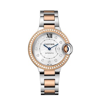 Relógio Cartier Ballon Bleu Feminino 33 mm em Aço com Ouro Rosa 18K e Diamantes W3BB0023 Relógio Cartier Ballon Bleu Feminino 33 mm em Aço com Ouro Rosa 18K e Diamantes W3BB0023