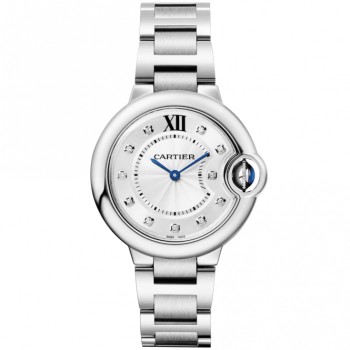 Cartier Ballon Bleu de Cartier 33mm Aço Mostrador Diamante W4BB0020 Cartier Ballon Bleu de Cartier 33mm Aço Mostrador Diamante W4BB0020