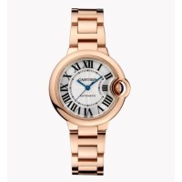 Relógio Cartier Ballon Bleu 33MM com mostrador prateado WGBB0042
