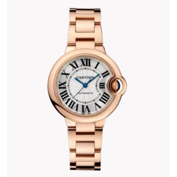 Relógio Cartier Ballon Bleu 33MM com mostrador prateado WGBB0042