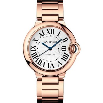 Relógio Cartier Ballon Bleu Automático em Ouro Rosa 36 mm com Mostrador Prateado WGBB0043 Relógio Cartier Ballon Bleu Automático em Ouro Rosa 36 mm com Mostrador Prateado WGBB0043