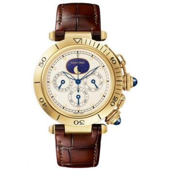 Cartier Pasha De Cartier 38mm Cópia da Fase da Lua WGPA0022 Cartier Pasha De Cartier 38mm Cópia da Fase da Lua WGPA0022