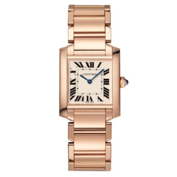 Relógio Cartier Tank Française Médio em Ouro Rosa WGTA0030 Relógio Cartier Tank Française Médio em Ouro Rosa WGTA0030