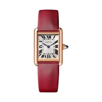 Relógio Cartier Tank Louis Pequeno em Couro Dourado Rosé WGTA0061 Relógio Cartier Tank Louis Pequeno em Couro Dourado Rosé WGTA0061