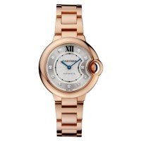 Relógio Cartier Ballon Bleu 33 mm em ouro rosa com diamantes WJBB0062