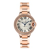 Relógio Cartier Ballon Bleu 33 mm em ouro rosa com diamantes WJBB0066 Relógio Cartier Ballon Bleu 33 mm em ouro rosa com diamantes WJBB0066