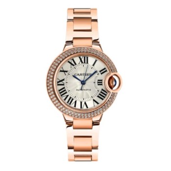 Relógio Cartier Ballon Bleu 33 mm em ouro rosa com diamantes WJBB0066 Relógio Cartier Ballon Bleu 33 mm em ouro rosa com diamantes WJBB0066