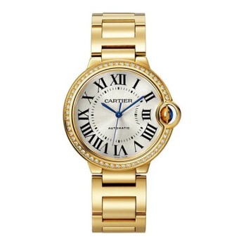 Relógio Cartier Ballon Bleu 36 mm com caixa em ouro amarelo e mostrador prateado WJBB0070 Relógio Cartier Ballon Bleu 36 mm com caixa em ouro amarelo e mostrador prateado WJBB0070