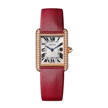 Relógio Cartier Tank Louis Modelo Pequeno em Ouro Rosa com Diamantes WJTA0034