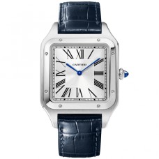 Cartier Santos Dumont XL Aço e mostrador prateado WSSA0032